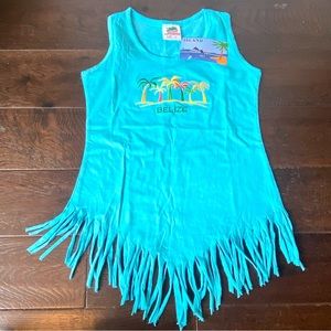 NWT Belize Fringed Tank Top